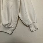 Vintage 90's Cityscape Floral Mock Neck Pullover Zip Up Sweatshirt Sweater White Size M Photo 3