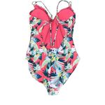 Vigoss  Womens Tropical Cutout Ring Back One Piece Swimsuit‎ Multicolor Medium Photo 3