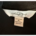 Ming Wang  Womens Size XL Black Sweater Top Back Zip Long Sleeve Preppy Capsule Photo 3
