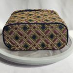 Vintage Tapestry Geometric Cosmetic Travel Bag 9x6x6 Made in Philippines Purple Photo 6