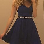 Honey and Rosie Royal Blue Homecoming Dress Photo 3