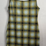 Popular Basics Yellow plaid mini dress Photo 0