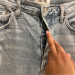 AGOLDE  Riley High Rise Distressed Light Wash Denim Straight Crop‎ Jeans Size 31 Photo 4