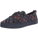 Sperry Women's Crest Vibe Seasonal Sneaker Size 9 New Navy Wool Plaid Photo 4