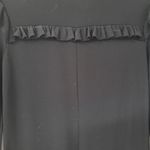 Philosophy  Womens Shift Dress Small Black Ruffle Frilly Long Sleeve Jersey Mini Photo 11