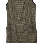 Ralph Lauren Lauren  Houndstooth Sheath Dress Sleeveless Zipper Pockets Size 12 Photo 0