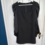 Lulus  Longtime Crush Black Puff Shoulder Long Sleeve Mini Dress W1187 Sz S Photo 4