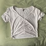 ASOS White Cinched Crop Top Photo 1