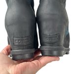 Sorel Lexie Wedge Lace Up Ankle Boots Leather Black Blue Plaid Size 10 Photo 8