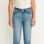 a.n.a  Boyfriend Classic Straight Leg Cropped Mid Rise Cotton Jeans Size 4 Photo 0