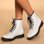 Dr. Martens Like New  Leather 1460 8 Eye Boots White Size 5 Photo 1