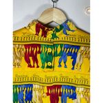 Carlisle Vintage  100% Silk Mock Neck Long Sleeve Blouse Funky 80s Retro Dopamine Photo 5