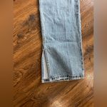 Abercrombie & Fitch  | medium wash 90s high rise relaxed fit jeans with split hem Photo 1