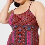 Torrid Foxy Cami: Multicolored, Pink, Red/Maroon Color and sort of Teal Blue Photo 0