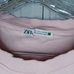 ZARA  soft pale Pink Boxy Relaxed T-shirt with Short Sleeves Photo 4