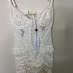 For Love & Lemons NWT Victorias Secret Sophie White Eyelet Bustier Mini Dress S Photo 6