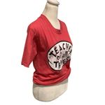 Port and Company Red 'Teacher of All Things' Short Sleeve Tee Size S Photo 1
