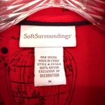 Soft Surroundings  Asian Lantern Print Asymmetrical Hem Wrap Tunic Women's M Red Photo 3