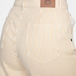 RVCA FRESH PRINCE HIGH WAIST PINSTRIPE DENIM CROPPED FLARE PANTS 29-30 - NWT! Photo 7