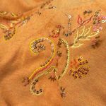 Sundance  Vintage Beauty Button Front Cardigan Sweater Orange Beaded Embroidered Photo 2