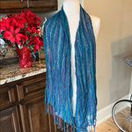 Shimmery Metallic Blue and Purple Scarf Photo 1