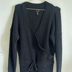 AQUA  Long Sleeve Black Sweater Jumpsuit Size Medium Photo 2