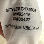 Trina Turk | White Circle Eyelet Short Ruffle Sleeve Back Zip Midi Shift Dress Photo 8