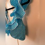 Lilly Pulitzer Lilly‎ Pulitzer Blue White NWOT Women’s Aelin Crinkle Gingham Bikini Top Size 12 Photo 5