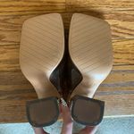 ZARA Brown Clear Open Toe Vinyl Block Heel Mule Sandal Photo 6