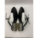 Jeffrey Campbell Lebovit Mule Low Heel Womens Sz 6 Open Back Shoes Silver Black Photo 6