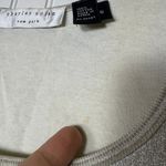 Charles Nolan New York Metallic Silver Lettuce Hem Tank Top Photo 4