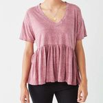 Urban Outfitters maroon babydoll tee Photo 0