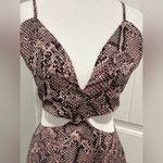 superdown Blush Pink Snake Print Dress Size L Photo 4