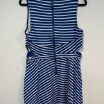 Xhilaration Blue and white stripe cutout dress Photo 3
