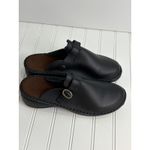 Naot Leather Mary Jane Clog Sandals Black Slip Photo 2