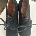 Lucky Brand  Black Suede Heeled Booties Photo 0