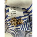 Loft  Blue White Pinstripe Dog Stripe Everyday Shirt Button Down Collar Small Photo 9