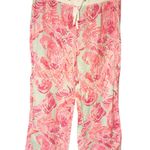 Lilly Pulitzer  Women Size XL Pink The Beach Pant Linen Wide Leg Drawstring Photo 0