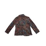 Katie Todd 70s Style Retro Ruffle Paisley Orange Blazer New Medium Photo 2