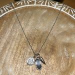 Kendra Scott  Rhodium Dira Coin Charm Necklace in Slate Cats Eye Photo 3