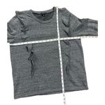 J. Crew Mercantile ruffled sweatshirt pullover grey speckled sz medium Gray Photo 3