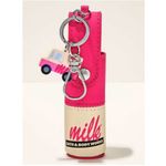 Bath & Body Works NEW  Milk Bar Spray Sanitizer & Lip Holder Keychain Accessory Photo 3