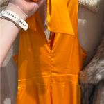 Vibrant Orange Draped Mini Dress Size M Photo 4