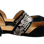 Bettye Muller  Women's Jamisen Velvet Floral Embroidered Slip On Flat Shoes Sz 6 Photo 0