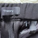 Theory Pants Genie Cropped Ankle Pull On Tab Hem Crepe Black P Photo 8