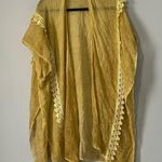 Do Everything In Love  swim cover in mustard lace detail size OS one size Photo 0