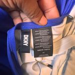 DKNY Women's Blue and White One Piece Swimsuit Removable Cups Size 14 Photo 4