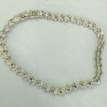 Faux diamond tennis bracelet silver tone 7.25” long Photo 2