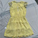 1. State  yellow and white floral tiered sleeveless mini dress Sz XS Photo 12