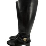 Tory Burch Boots Womens 9 Donovan Tall Equestrian Riding Black Leather Photo 3